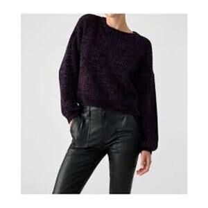 SANCTUARY Under the Stars Chenille Sweater COZY TOUCHABLE Medium M Black